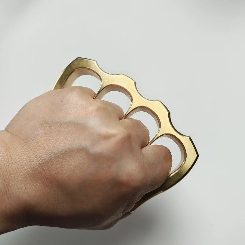 Solid Pure Brass Knuckle Duster - Self-Defense Gear