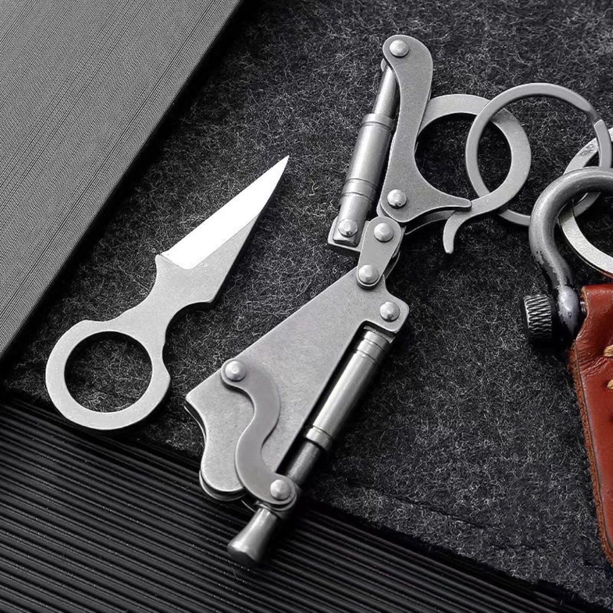 High Rebound Pocket Blade Keychain Self Defense EDC Tool