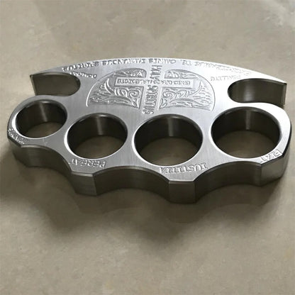 Precision Solid Steel Warrior Knuckle Duster - Self-Defense Tool