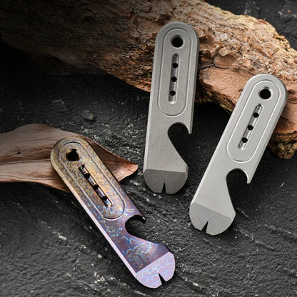 Titanium Alloy Crowbar EDC Multi-function Key Hanging Outdoor Pry Bar