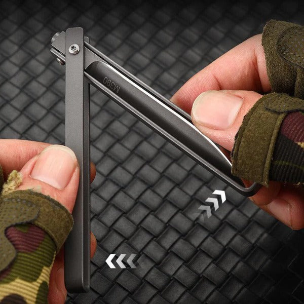 Mechanical Handle Folding Knife Outdoor Tactical Pocket Knife