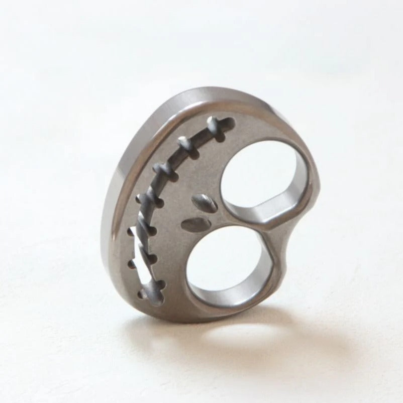 TC4 Titanium Solid Pumpkin Knuckle Duster - Self-Defense Tool