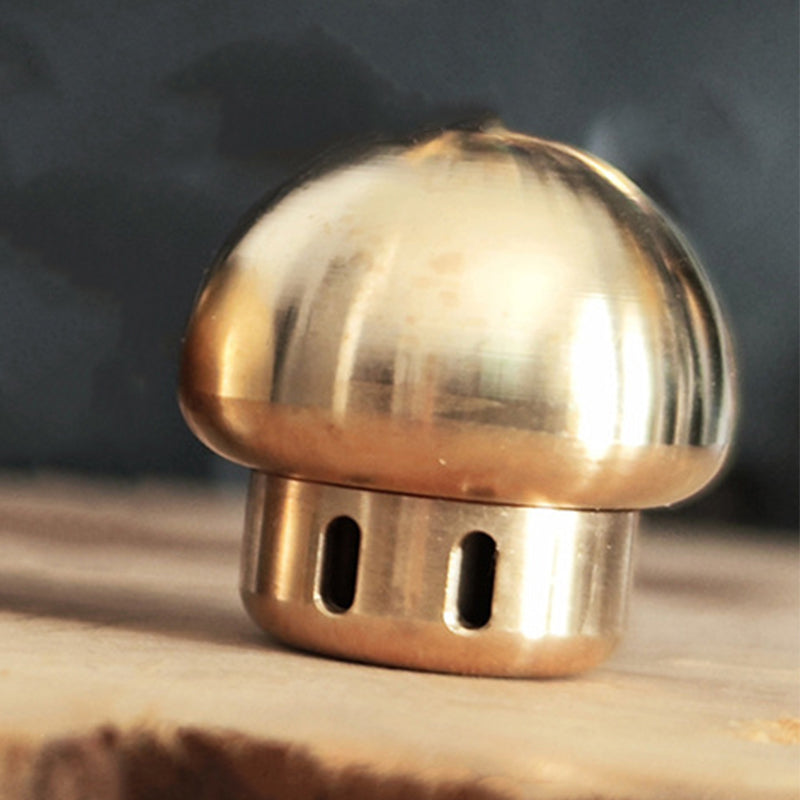 Brass Mushroom Knuckle - Pendant Knife DIY Tool