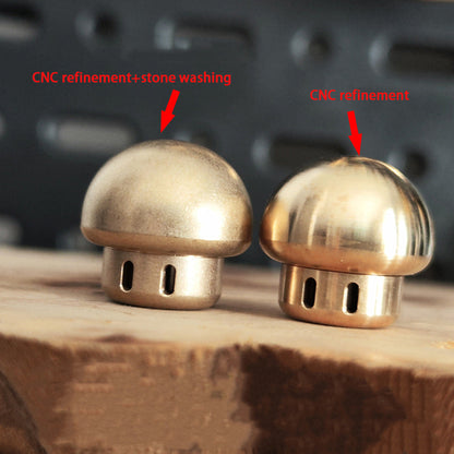 Brass Mushroom Knuckle - Pendant Knife DIY Tool