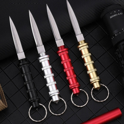 Mini Tactical Pocket Knife Survival Keychain Defense EDC Tool