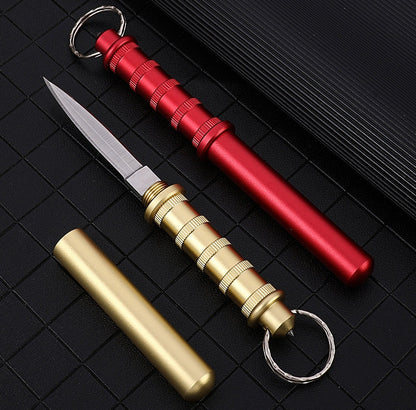 Mini Tactical Pocket Knife Survival Keychain Defense EDC Tool