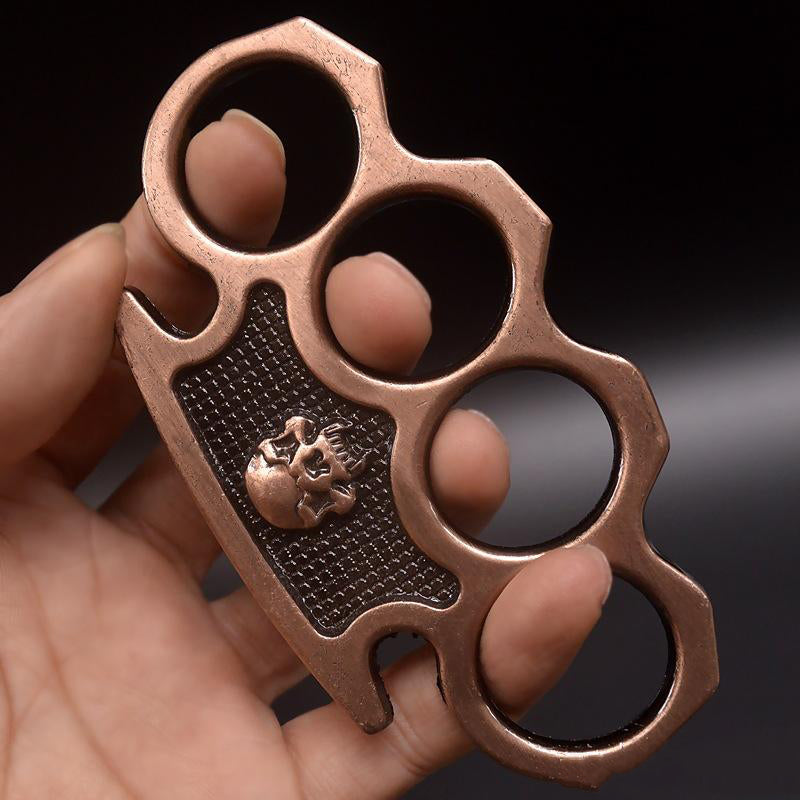 SkullBreach: EDC Brass Knuckles Duster & Window Breaker